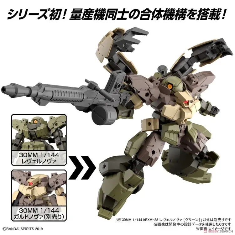 GUNDAM - 30mm 1/144 bEXM-28 Revernova Green - Zestaw modelarski