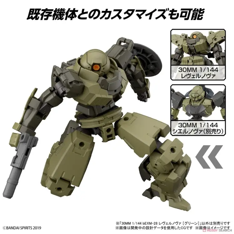 GUNDAM - 30mm 1/144 bEXM-28 Revernova Green - Zestaw modelarski