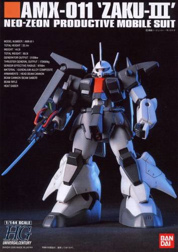 GUNDAM - HGUC AMX-011 Zaku III 1/144 - Zestaw modelarski