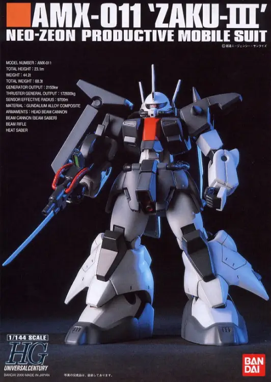 GUNDAM - HGUC AMX-011 Zaku III 1/144 - Zestaw modelarski