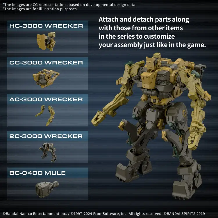 ARMORED CORE VI - CC-3000 Wrecker Milk Tooth - Zestaw modelarski