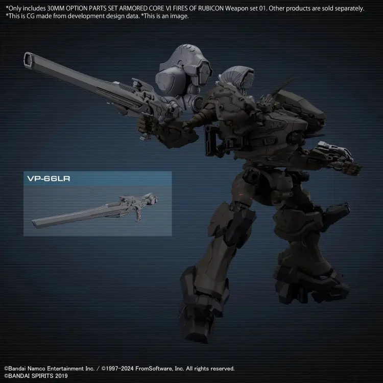 ARMORED CORE VI - Zestaw części opcjonalnych 30MM Zestaw broni 01 - Zestaw modelarski