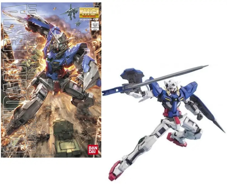 GUNDAM - MG 1/100 Gundam Exia - Zestaw modelarski 18 cm