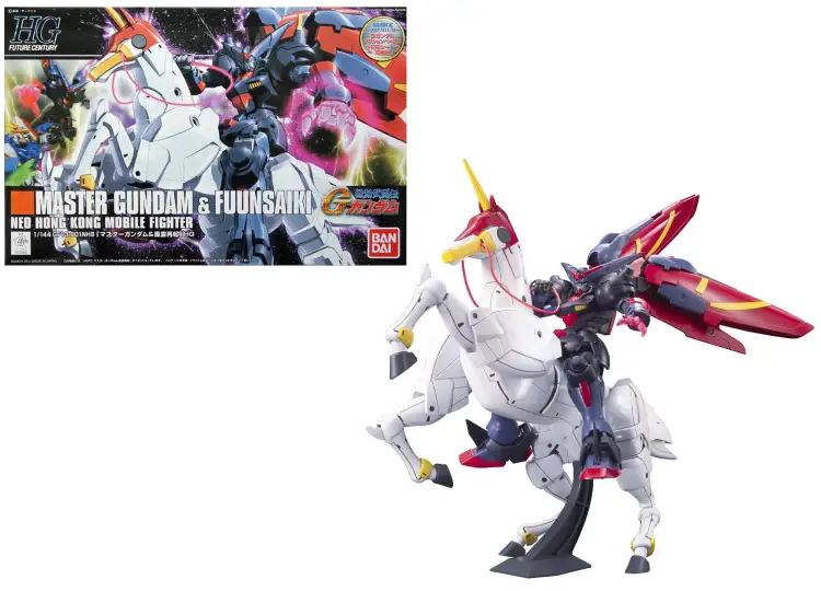 GUNDAM - 1/144 HGFC Master Gundam & Fuunsaiki - Zestaw modelarski 13 cm