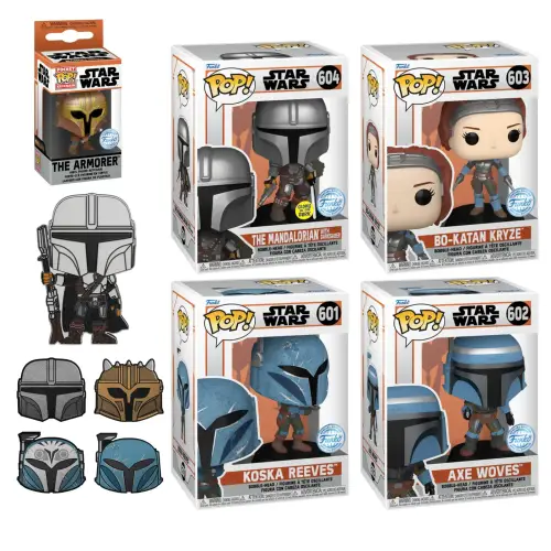 Funko pop! Star Wars Mandalorian - Collector Box 2Pop + 1Brelok + przypinka 4 naszywki