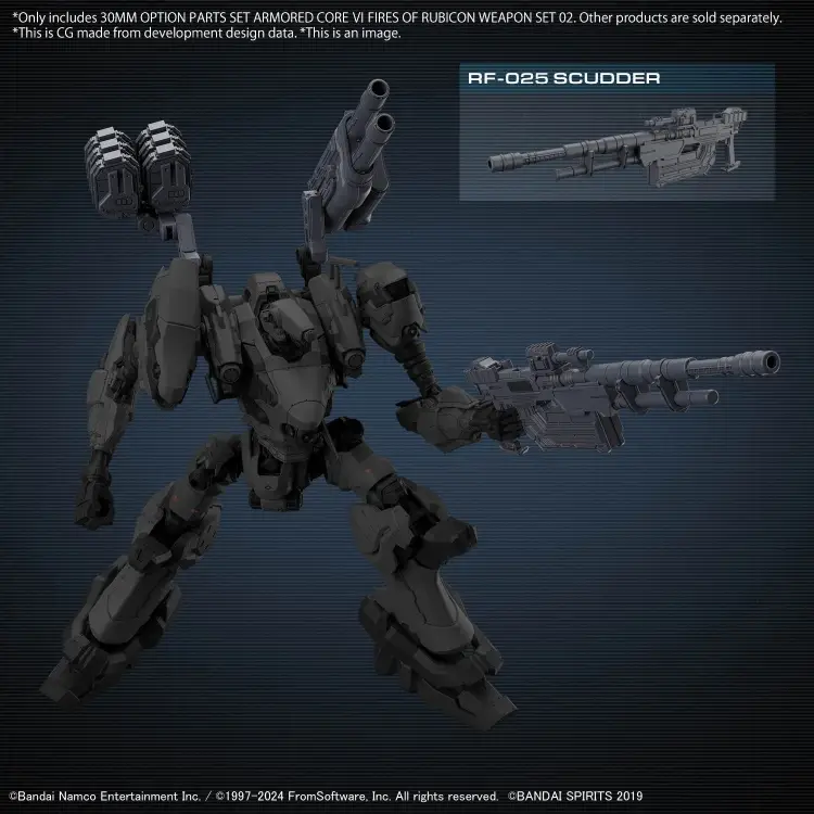 30MM - Zestaw części opcjonalnych Armored Core VI Zestaw broni 02 - Zestaw modelarski
