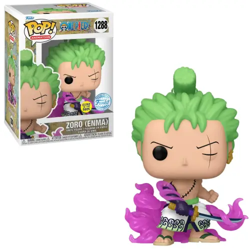 [OUTLET] Funko POP! One Piece - Roronoa Zoro with Enma (GITD) #1288