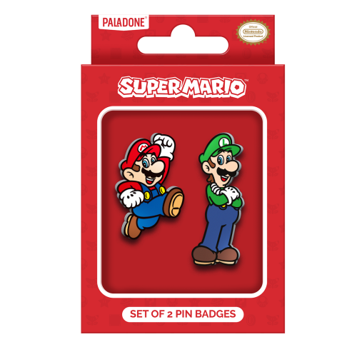 SUPER MARIO - Zestaw 2 emaliowanych przypinek