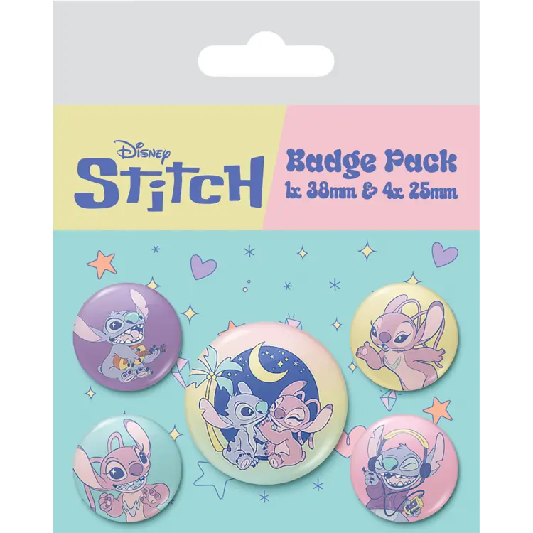 STITCH & ANGEL - Space Rocks - Zestaw 5 odznak