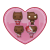 DC - Breloki do kluczy Pocket Pop 4 Pack - Valentine (wygląd czekolady)