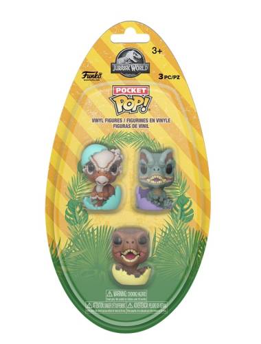 JURASSIC PARK SPRG - Pocket Pop Egg 3pk - Dinos
