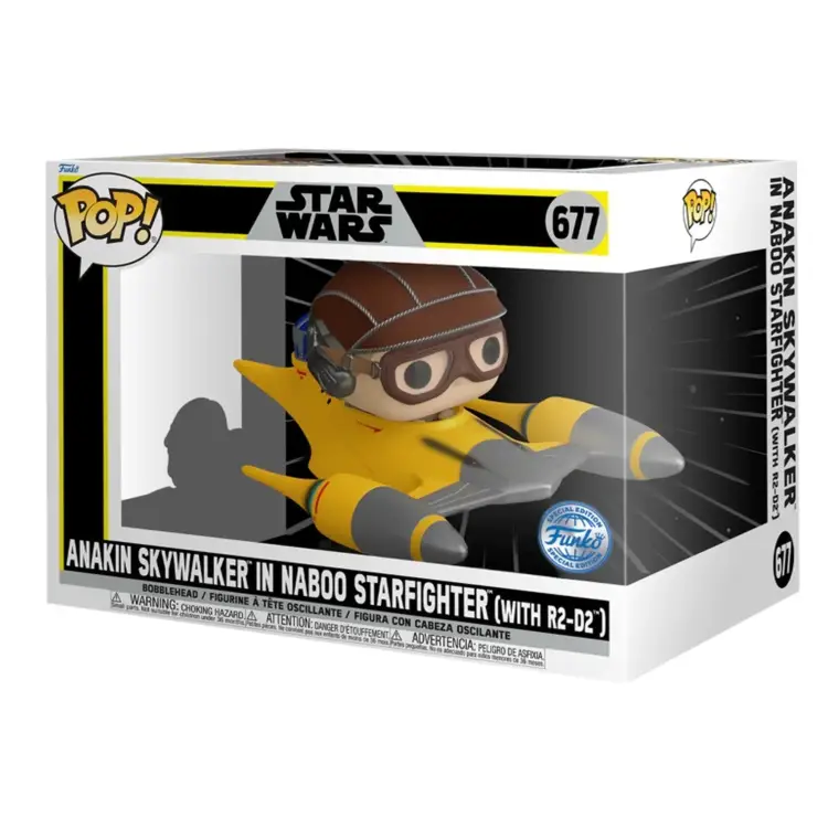 Funko POP! Rides: Star Wars - Anakin Skywalker in Naboo Starfighter (with R2-D2) #677