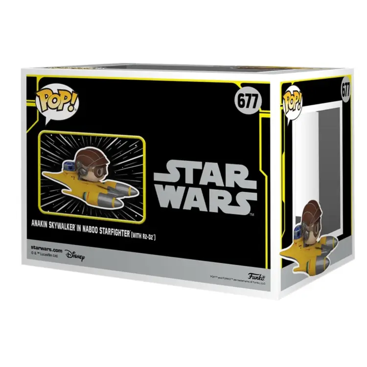 Funko POP! Rides: Star Wars - Anakin Skywalker in Naboo Starfighter (with R2-D2) #677