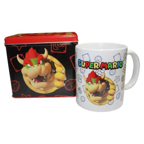 NINTENDO - BOWSER - Ławka metalowa 12 x 9 x 11 cm + kubek