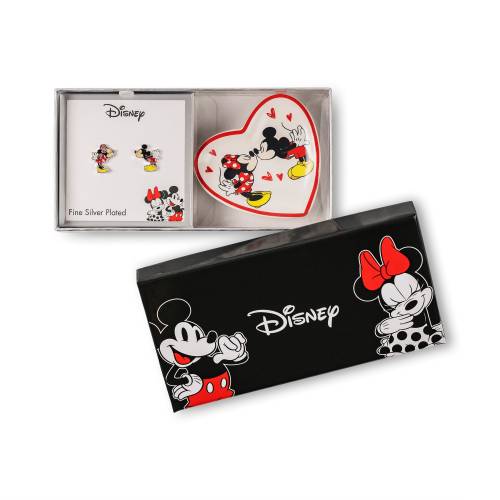 MICKEY & MINNIE - Pudełko upominkowe - kolczyki + taca na drobiazgi