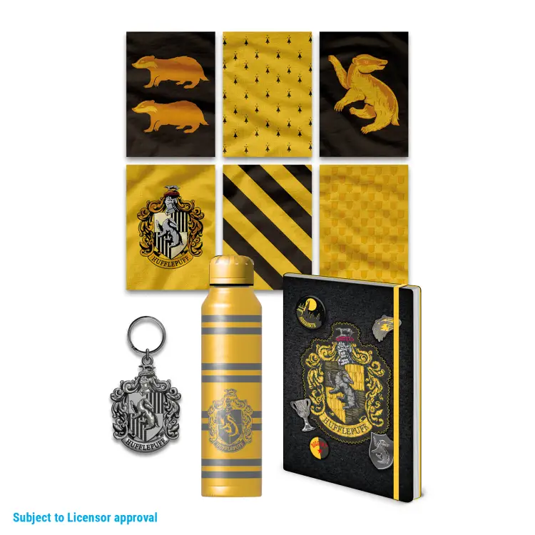 HARRY POTTER - Kolorowy herb Hufflepuffu - zestaw upominkowy premium