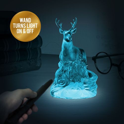 HARRY POTTER - Lampka Patronus z różdżką i pilotem zdalnego sterowania