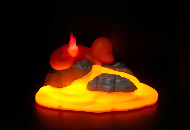 POKEMON - Chamander - podświetlana scena LED