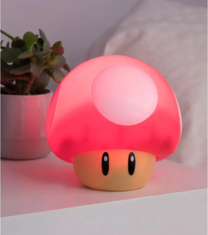 SUPER MARIO - Mushroom - Mini lampka z dźwiękiem 4,7 cala