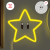 SUPER MARIO - Star - neon LED do montażu na ścianie