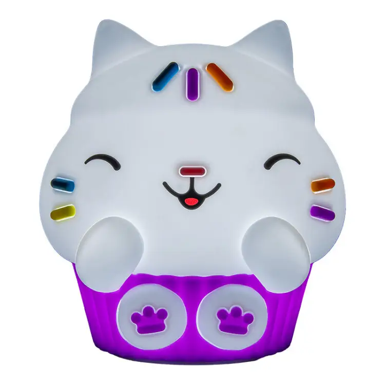 CAKEY CAT - silikonowa lampka "SquishyGlo" z akumulatorem 16 cm