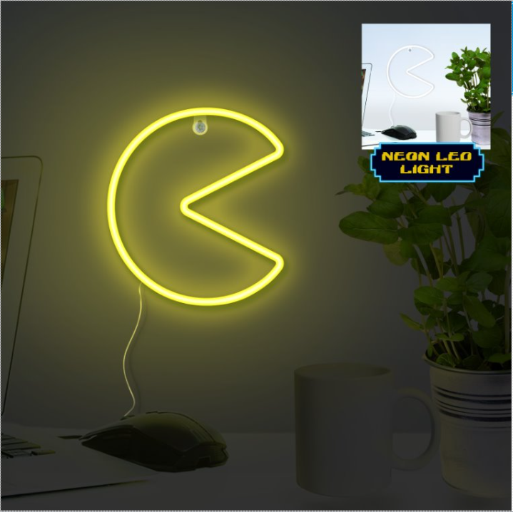 PAC MAN - Pac Man - Neonowa lampa LED do montażu na ścianie