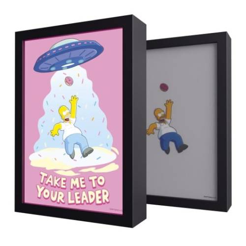 THE SIMPSONS - Homer - Nadruk LED w ramce 28x20x5cm