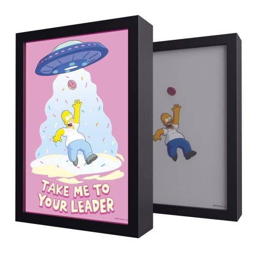 THE SIMPSONS - Homer - Nadruk LED w ramce 28x20x5cm
