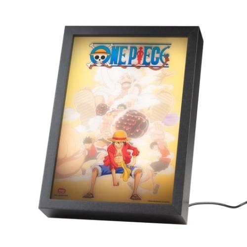ONE PIECE - Luffy - Nadruk LED w ramce 28x20x5cm