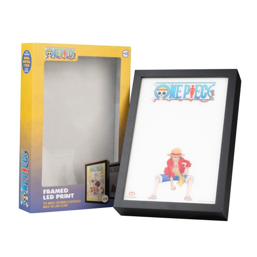 ONE PIECE - Luffy - Nadruk LED w ramce 28x20x5cm
