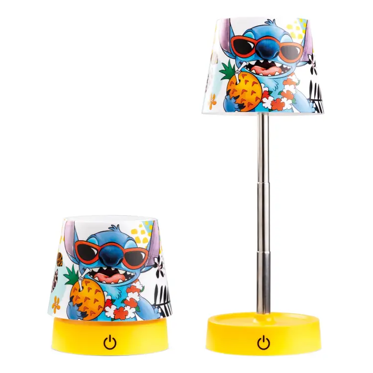 STITCH - biała - ładowalna stołowa lampa LED - 11 cm