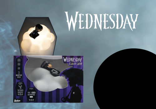 WEDNESDAY - Dekoracyjna chmura świetlna na akumulator - 15 cm