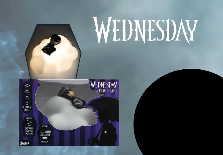 WEDNESDAY - Dekoracyjna chmura świetlna na akumulator - 15 cm