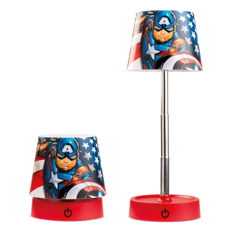 CAPTAIN AMERICA - ładowalna stołowa lampa LED - 11 cm