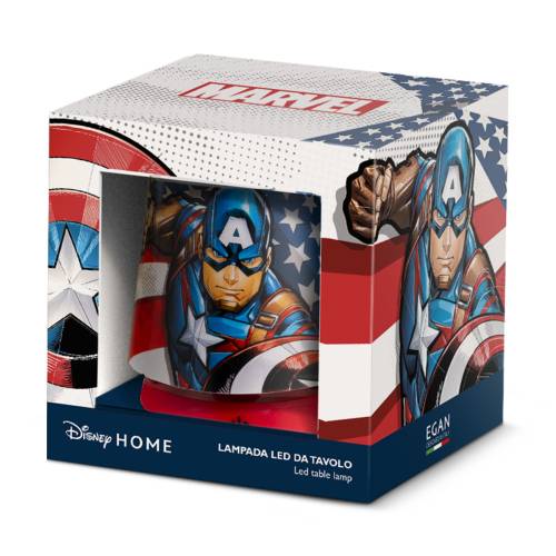 CAPTAIN AMERICA - ładowalna stołowa lampa LED - 11 cm