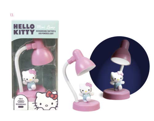 Blue Sky Hello Kitty - Ładowalna Mini Lampa Biurkowa 15 cm
