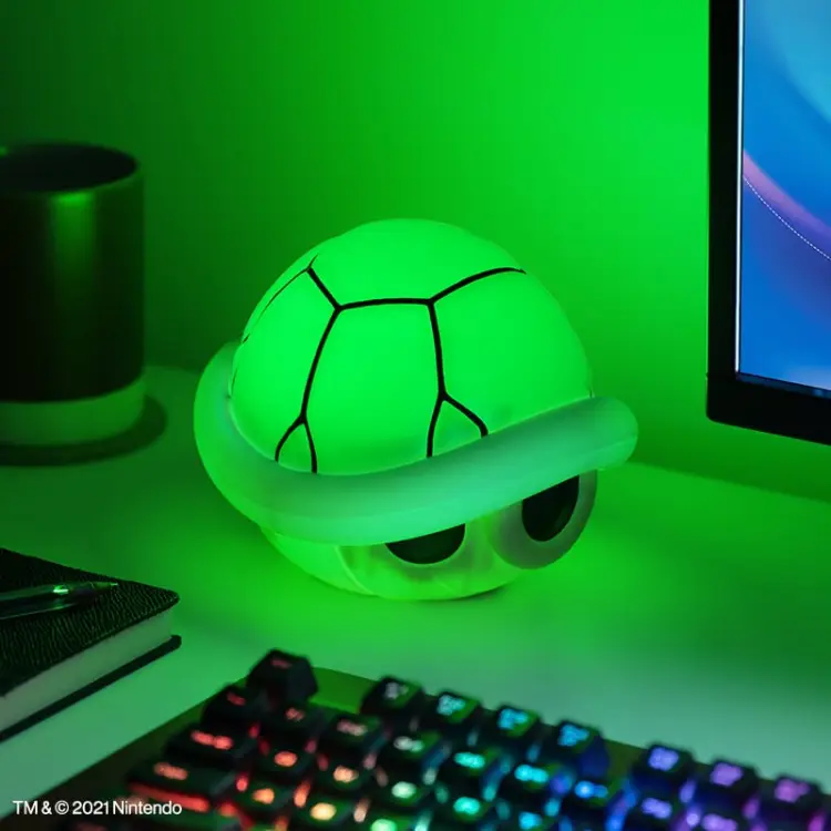 SUPER MARIO - Zielona muszla - Lampka dekoracyjna z dźwiękiem 15cm
