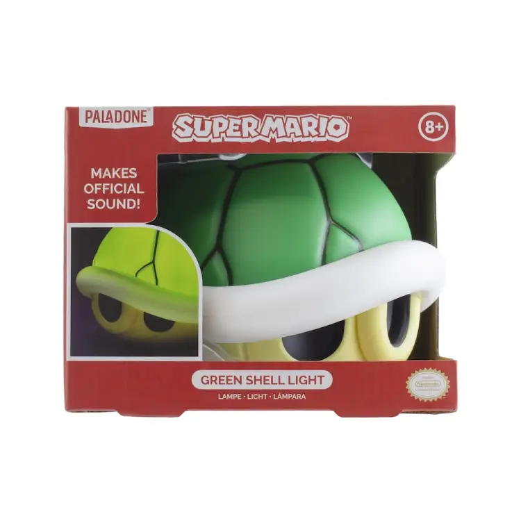 SUPER MARIO - Zielona muszla - Lampka dekoracyjna z dźwiękiem 15cm