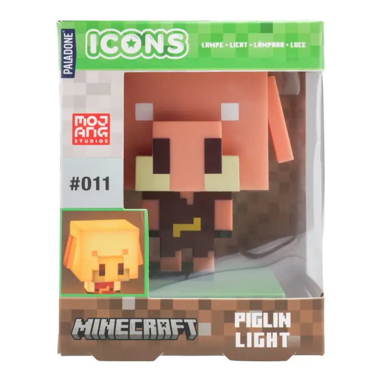 MINECRAFT - Świnia - Lampa z ikoną 4,3 cala