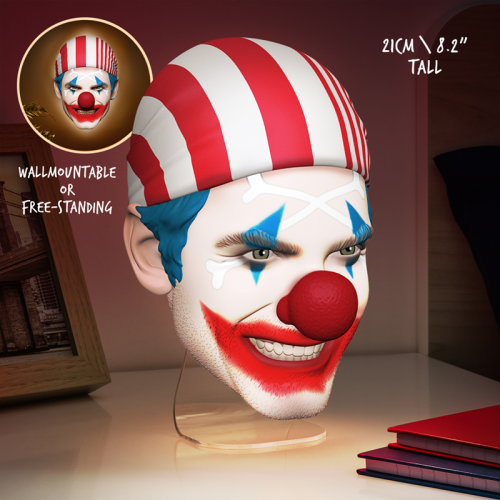ONE PIECE NETFLIX - Buggy - Lampa z maską 7,4 cala
