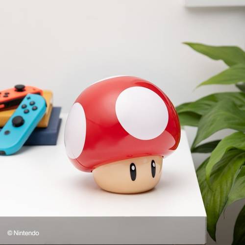 SUPER MARIO - Mushroom - Mini lampka z dźwiękiem -- Wypróbuj mnie