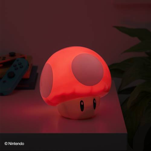 SUPER MARIO - Mushroom - Mini lampka z dźwiękiem -- Wypróbuj mnie