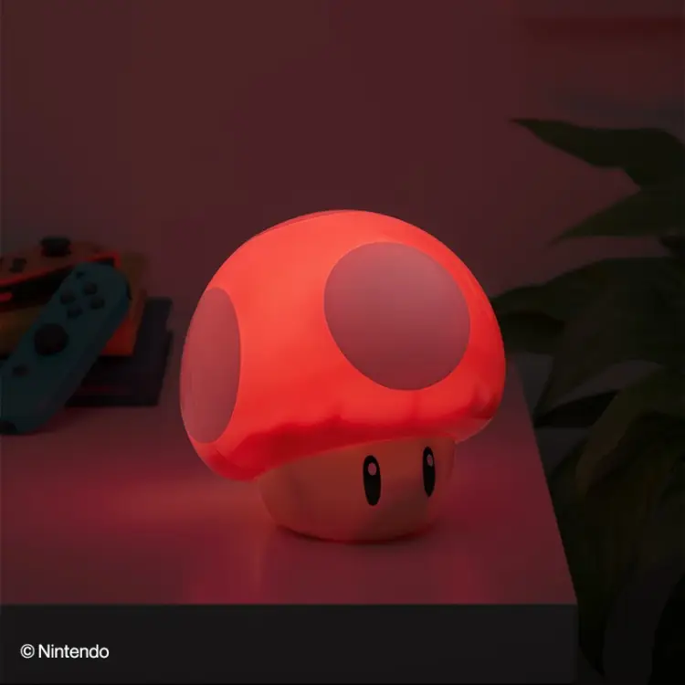 SUPER MARIO - Mushroom - Mini lampka z dźwiękiem -- Wypróbuj mnie