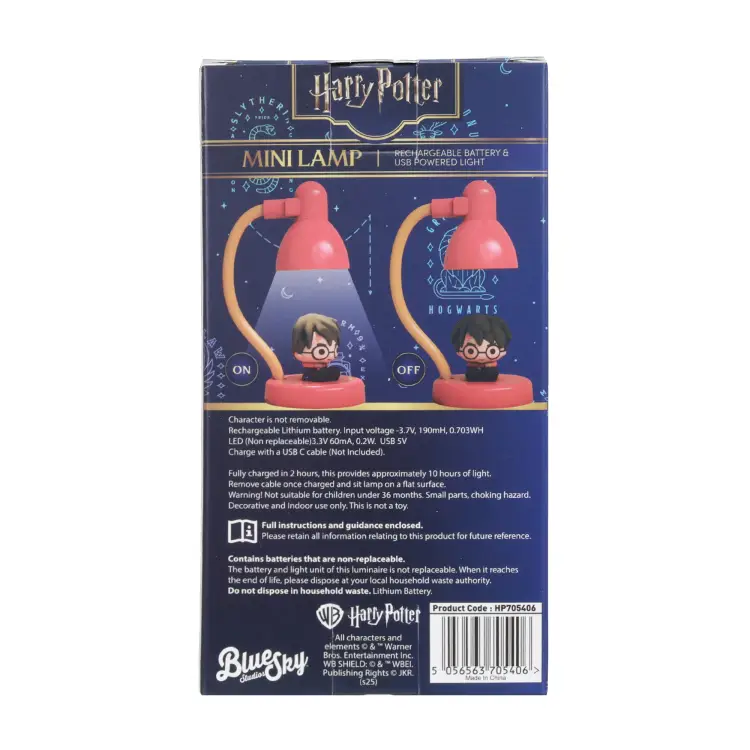 HARRY POTTER - ładowalna mini lampa biurkowa - 15 cm
