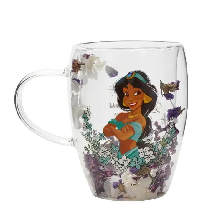 DISNEY PRINCESS - Jasmine - Szklanka z suszonymi kwiatami 10 uncji