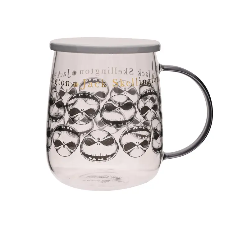 NIGHTMARE BEFORE XMAS - Jack - Szklany kubek z pokrywką 18oz