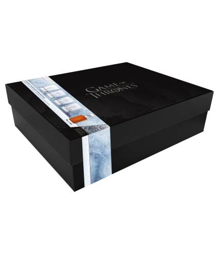 GAME OF THRONES - Zestaw z 4 grawerowanymi szklankami do whisky