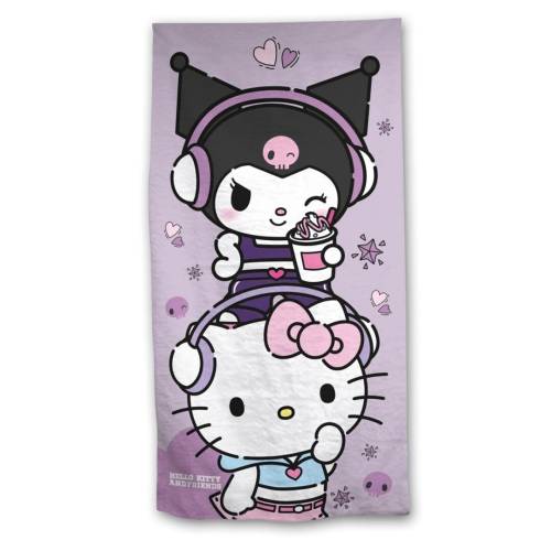 HELLO KITTY - Hello Kitty & Kuromi - Ręcznik plażowy 70x140cm