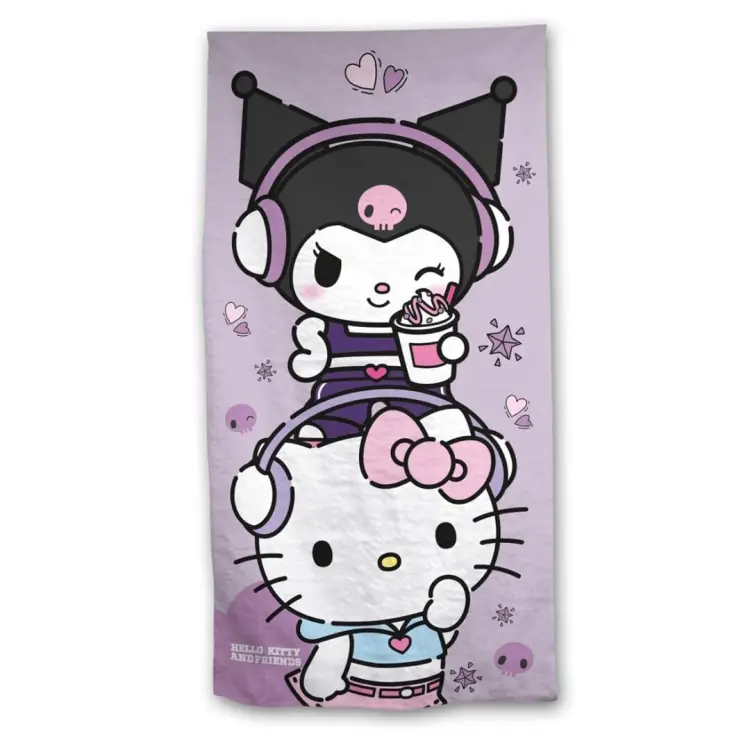 HELLO KITTY - Hello Kitty & Kuromi - Ręcznik plażowy 70x140cm