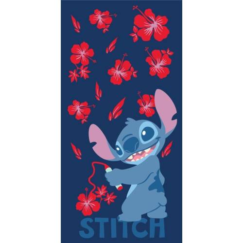 DISNEY - Stitch "Flowers" - Ręcznik plażowy 100% bawełna - 70x140cm